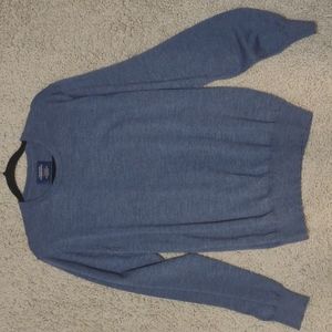 Mens lightweight wool sweater light blue